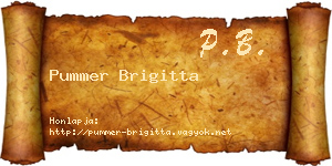 Pummer Brigitta névjegykártya